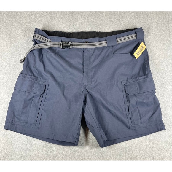 Other - Duluth Trading Co Mens Cargo Shorts 3XL‎ Gray Pockets Nylon Belted NWT New